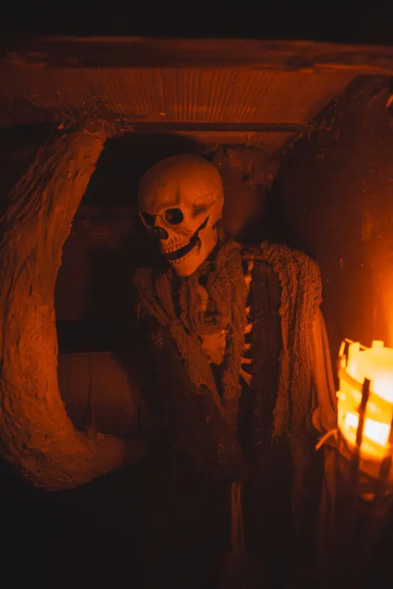 Awaken, escape room de terror en Barcelona: oso y radio antigua en el decorado